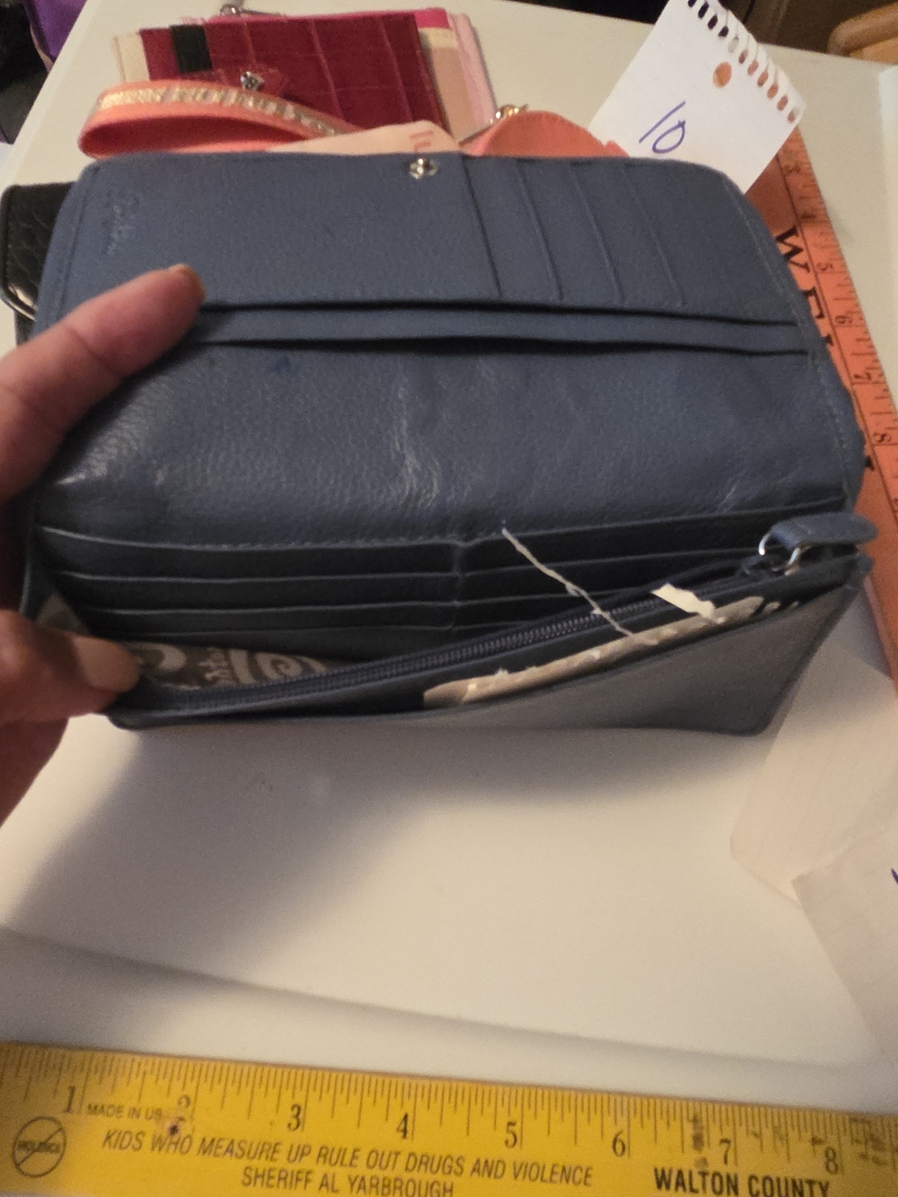 Brighton Navy Blue Studded Leather Wallet - Picture 3 of 3